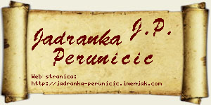 Jadranka Peruničić vizit kartica